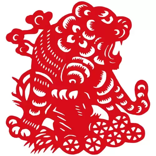 창 그릴,호랑이의 해 중국 페이퍼 컷 작품
