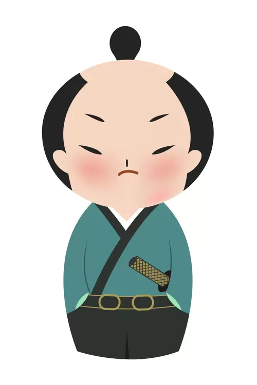 일본 기모노 인형,남성 일러스트