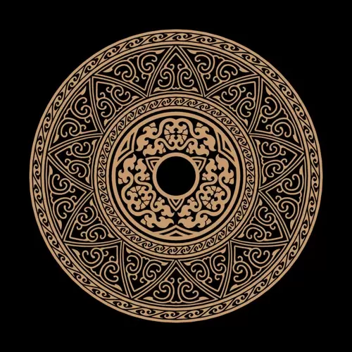 中国古典圆形图案 일러스트