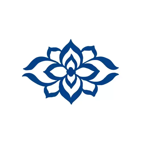 파란색과 흰색 도자기 패턴 일러스트