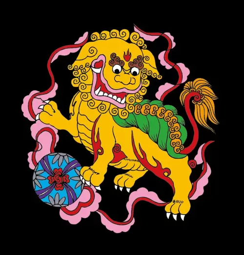 상서로운 장식 도안 일러스트