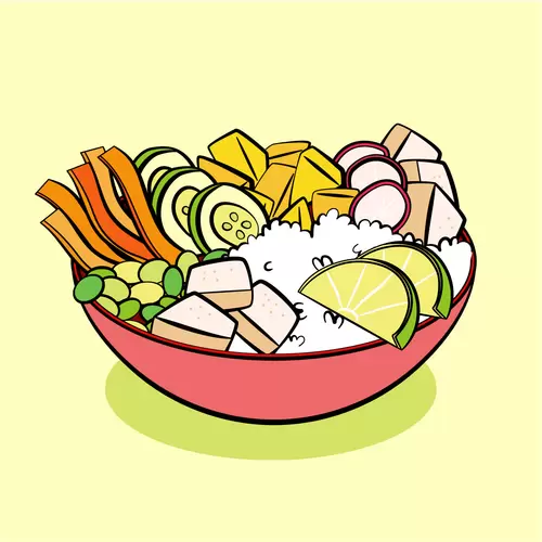 사방에서 온 음식 일러스트
