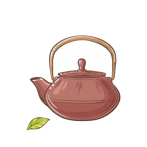 차 세트 그림 일러스트