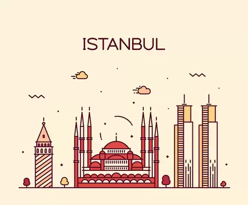 글로벌 도시 인상,이스탄불 일러스트