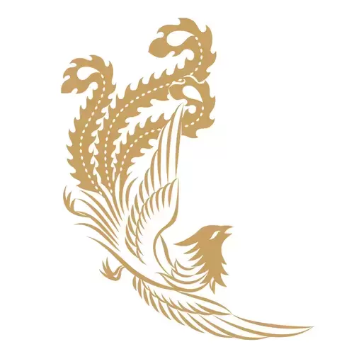 용과 봉황 패턴 일러스트
