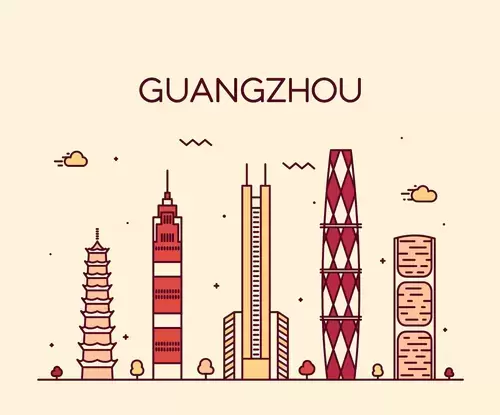 글로벌 도시 인상,광저우 시 일러스트